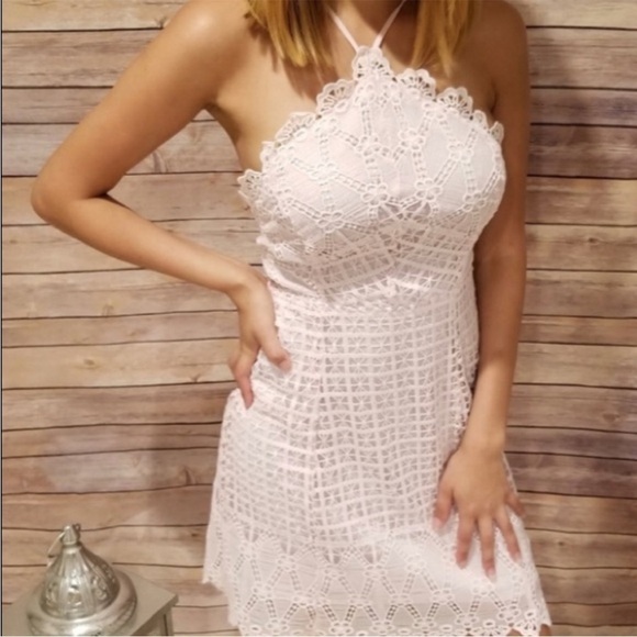 Lush Light Pastel Purple / Pink Lace Dress - Picture 2 of 11